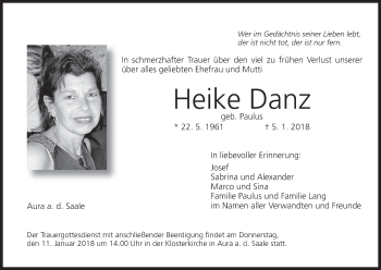 Anzeige von Heike Danz von MGO