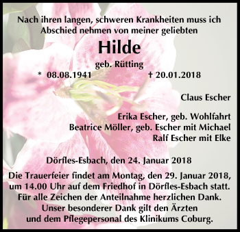 Anzeige von Hilde  von MGO