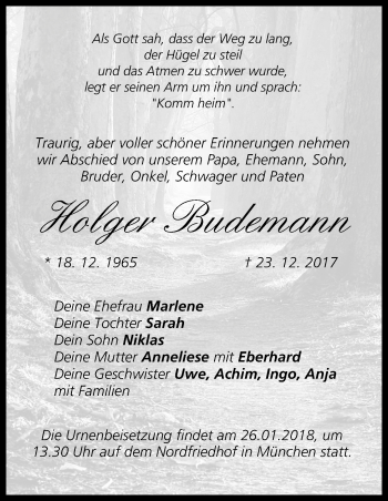 Anzeige von Holger Budemann von MGO