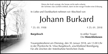 Anzeige von Johann Burkard von MGO