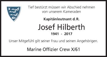 Anzeige von Josef Hilberth von MGO