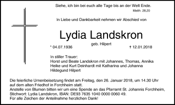 Anzeige von Lydia Landskron von MGO