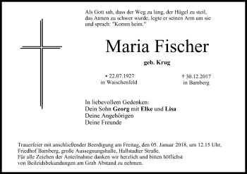 Anzeige von Maria Fischer von MGO