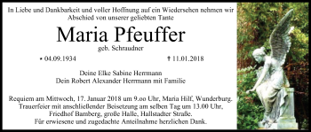 Anzeige von Maria Pfeuffer von MGO
