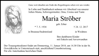 Anzeige von Maria Ströber von MGO
