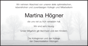 Anzeige von Martina Högner von MGO