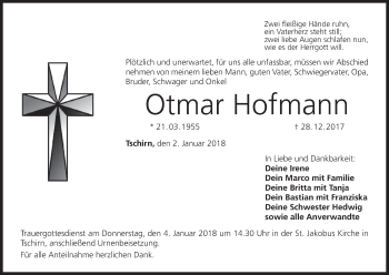 Anzeige von Otmar Hofmann von MGO
