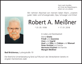 Anzeige von Robert A. Meißner von MGO