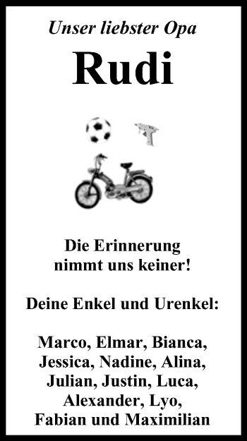 Anzeige von Rudi Zeh von MGO