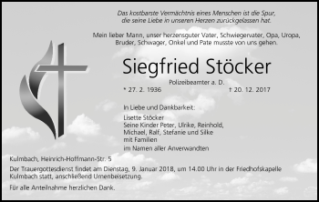 Anzeige von Siegfried Stöcker von MGO