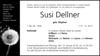 Anzeige von Susi Dellner von MGO