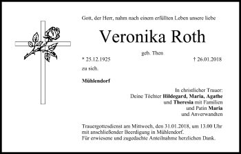 Anzeige von Veronika Roth von MGO