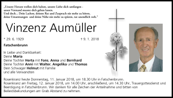 Anzeige von Vinzenz Aumüller von MGO