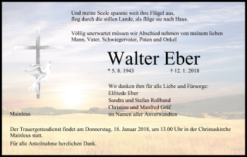 Anzeige von Walter Eber von MGO
