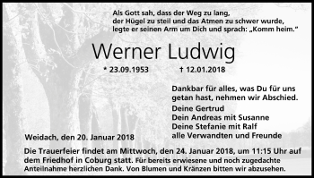 Anzeige von Werner Ludwig von MGO