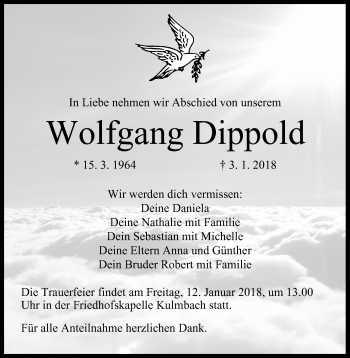 Anzeige von Wolfgang Dippold von MGO