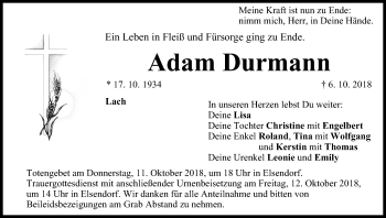 Anzeige von Adam Durmann von MGO