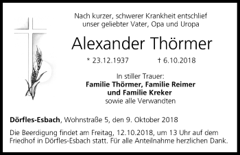 Anzeige von Alexander Thörmer von MGO
