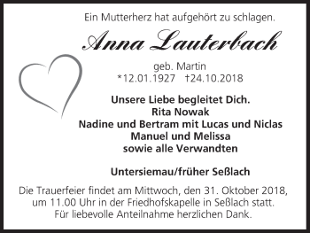 Anzeige von Anna Lauterbach von MGO