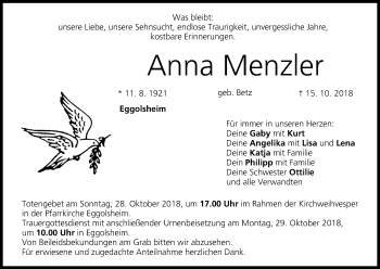 Anzeige von Anna Menzler von MGO