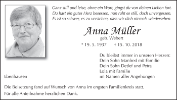 Anzeige von Anna Müller von MGO