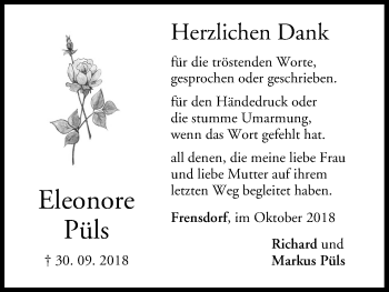 Anzeige von Eleonore Püls von MGO
