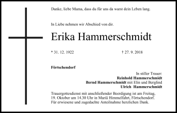 Anzeige von Erika Hammerschmidt von MGO