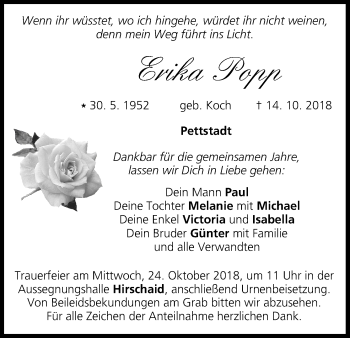 Anzeige von Erika Popp von MGO