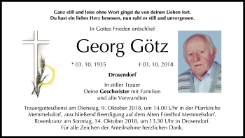 Anzeige von Georg Götz von MGO