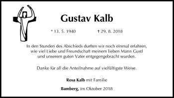 Anzeige von Gustav Kalb von MGO