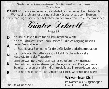 Anzeige von Günter Dekrell von MGO