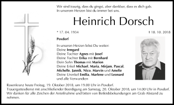 Anzeige von Heinrich Dorsch von MGO