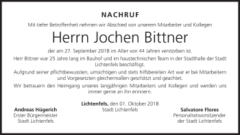 Anzeige von Jochen Bittner von MGO