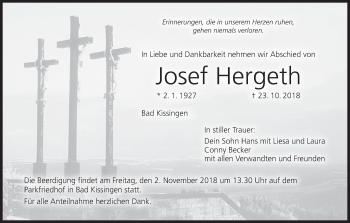 Anzeige von Josef Hergeth von MGO