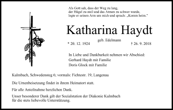 Anzeige von Katharina Haydt von MGO