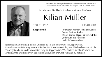 Anzeige von Kilian Müller von MGO