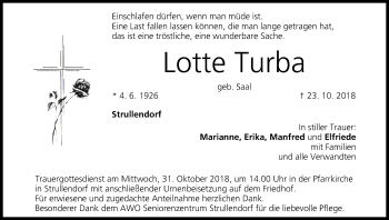 Anzeige von Lotte Turba von MGO