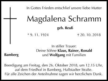 Anzeige von Magdalena Schramm von MGO