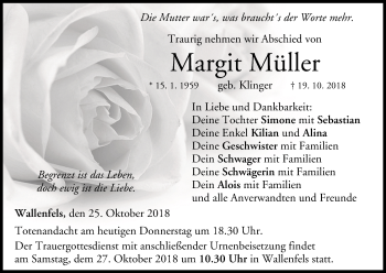 Anzeige von Margit Müller von MGO