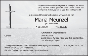 Anzeige von Maria Meunzel von MGO