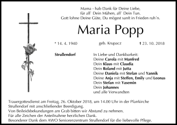 Anzeige von Maria Popp von MGO