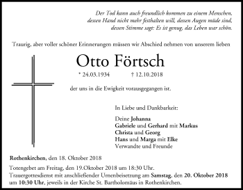 Anzeige von Otto Förtsch von MGO