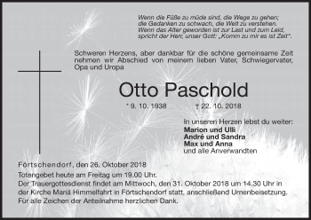 Anzeige von Otto Paschold von MGO