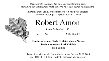 Anzeige von Robert Amon von MGO