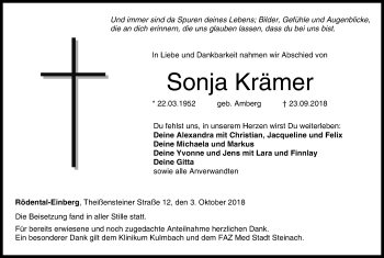 Anzeige von Sonja Krämer von MGO