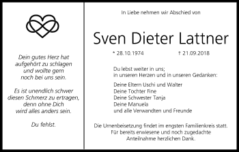 Anzeige von Sven Lattner von MGO