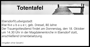 Anzeige von Totentafel vom 17.10.2018 von MGO