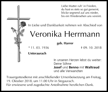 Anzeige von Veronika Herrmann von MGO