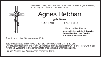 Anzeige von Agnes Rebhan von MGO