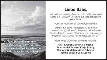 Anzeige von Barbara Dörnhöfer von MGO